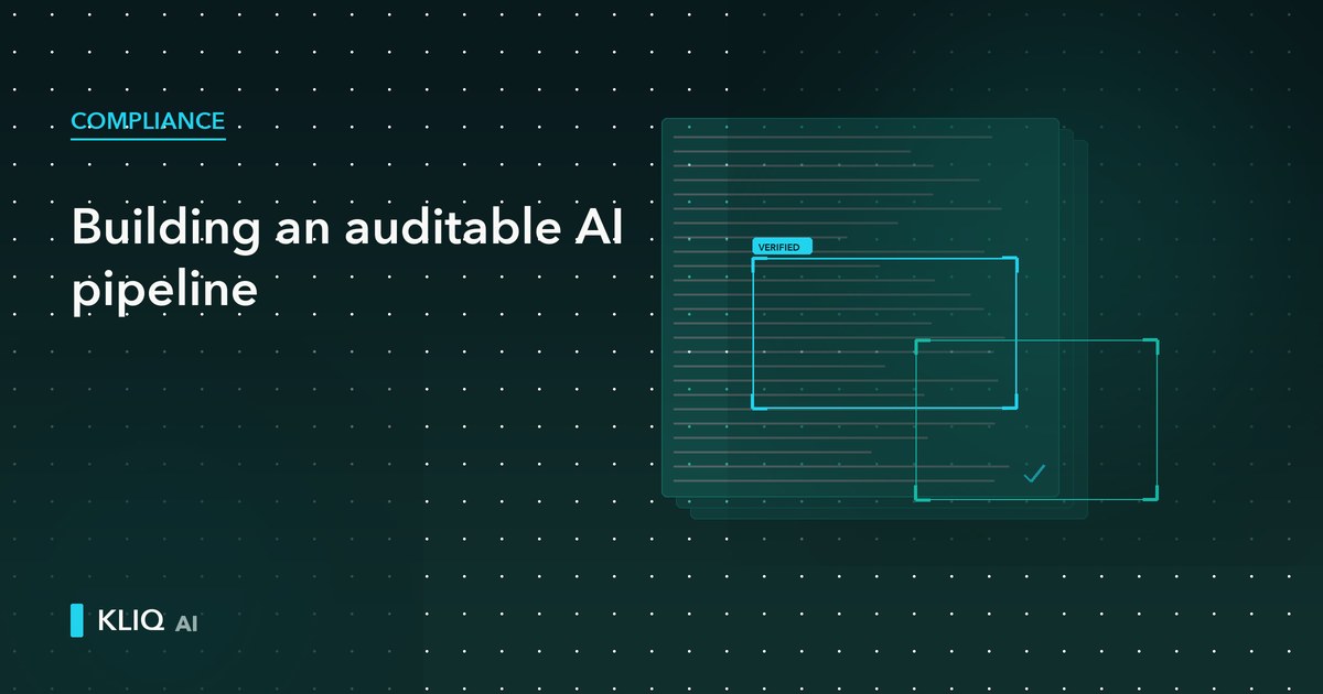 Building an Auditable AI Pipeline for Asset Decisions